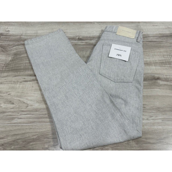NWT ZARA Men's Button Fly Straight Fit Jeans - Size 28 - Picture 1 of 16